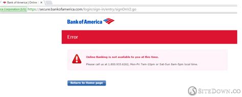 If there are any problems, here are some of our suggestions. . Online banking is not available to you at this time bank of america
